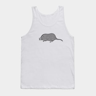 Pygmy Shrew Ink Art - cute animal design - on white Tank Top